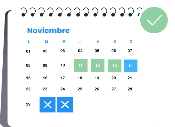 Imagen de un calendario